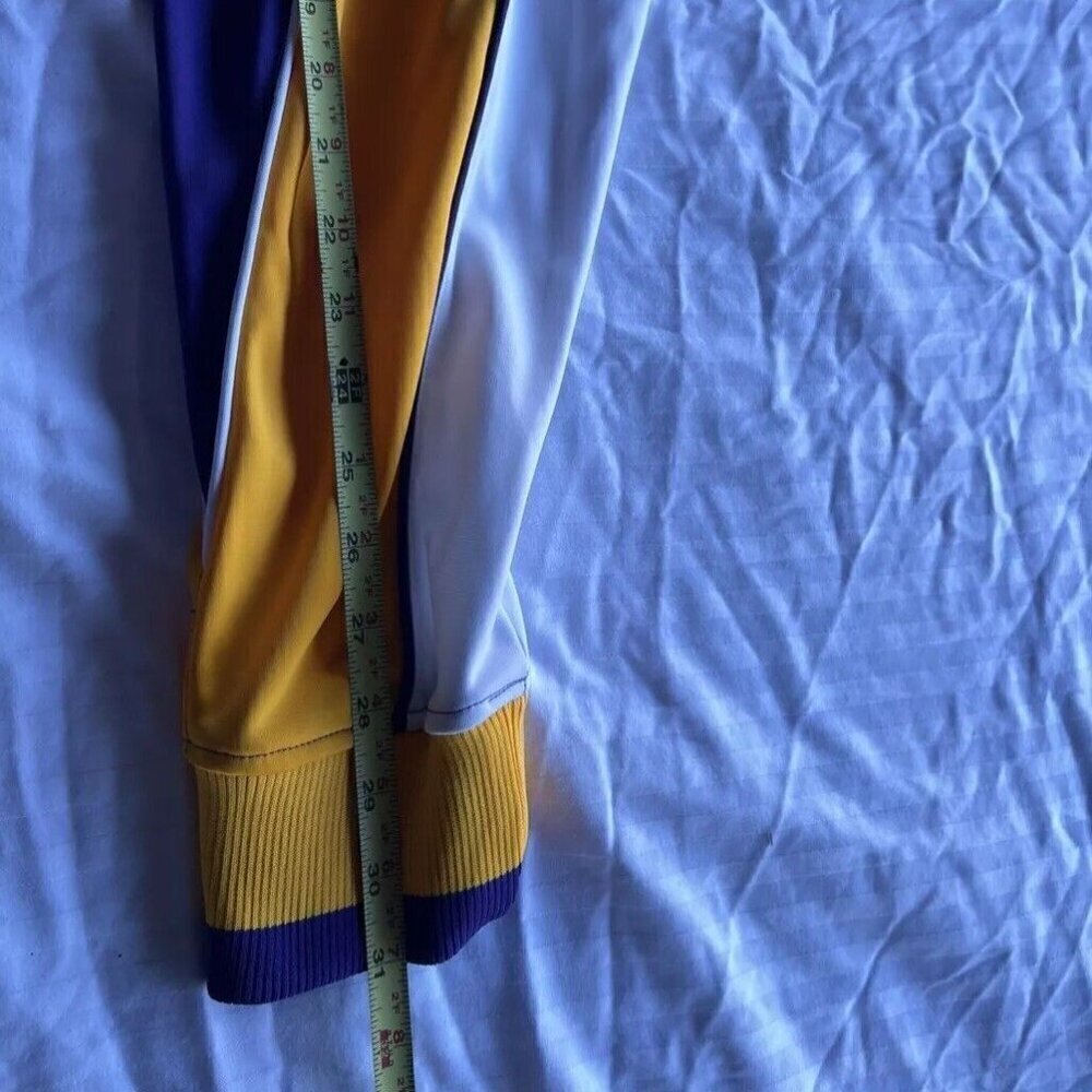 Vintage Los Angeles Lakers Jacket Purple Yellow UNK BLUE LABEL Men’s sz Large - Picture 6 of 13